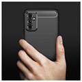 Szczotkowane Etui z TPU do Samsung Galaxy M52 5G - Włókno węglowe - Czarne
