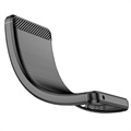 Szczotkowane Etui z TPU do Samsung Galaxy S22 5G - Włókno Węglowe - Czarne