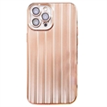 iPhone 12 Pro Szczotkowane Etui z TPU z Hartowane Szkło Ochronne na Aparat