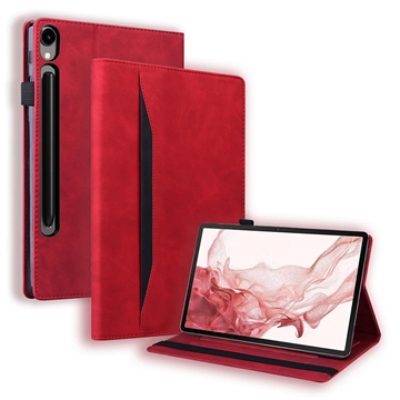 Etui Folio Samsung Galaxy Tab S11/S10 Lite/S10 FE/S9 FE/S9/S8/S7 Business Style - czerwony