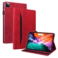 iPad Pro 12.9 2020/2021 Business Style Smart Etui Foliowe - Czerwień