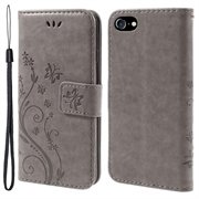 iPhone 7/8/SE (2020)/SE (2022) Etui-Portfel seria Butterfly - Szary