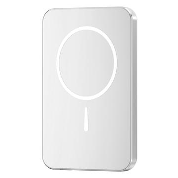 C10 Przenośny 15W magnetyczny bezprzewodowy power bank 5000mAh - srebrny