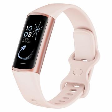 Inteligentna bransoletka C68 1.1" Smukły zegarek fitness z monitorowaniem tętna - złoty/różowy