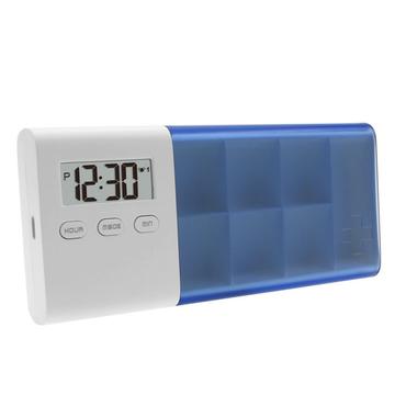 Inteligentny organizer na tabletki CR-250 z elektronicznym timerem i 7 przegródkami - niebieski