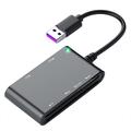 CR375-B Czytnik kart Smart 6 w 1 Multi-USB dla kart Smart/SIM/SD/TF/MS/M2 - Czarny