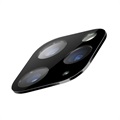Metalowo-szklane Zabezpieczenie Obiektywu Aparatu do iPhone 11 Pro/11 Pro Max - Czarne