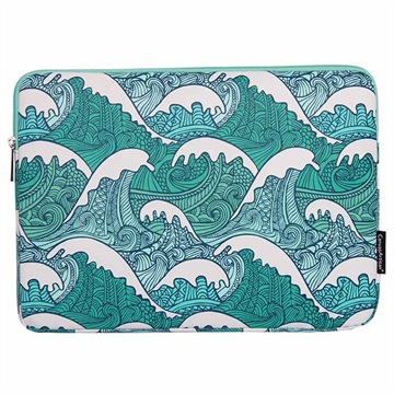 Uniwersalne Etui CanvasArtisan z Zamkiem na Laptop - 13\'\' - Fale