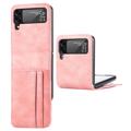 Samsung Galaxy Z Flip4 5G Etui-Portfel z Serii Card - Różowy