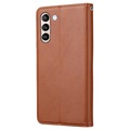 Samsung Galaxy S21 FE 5G Etui-Portfel z Serii Card Set - Brąz