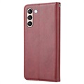 Samsung Galaxy S21 FE 5G Etui-Portfel z Serii Card Set - Czerwone Wino