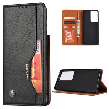 Samsung Galaxy S21 Ultra 5G Etui-Portfel z Serii Card Set - Czarne