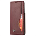 Samsung Galaxy S21 Ultra 5G Etui-Portfel z Serii Card Set - Czerwone Wino