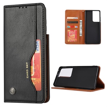 Samsung Galaxy S21 5G Etui-Portfel z serii Card Set - Czarne