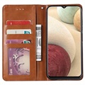 Samsung Galaxy A22 4G Etui-Portfel z Serii Card Set - Brąz