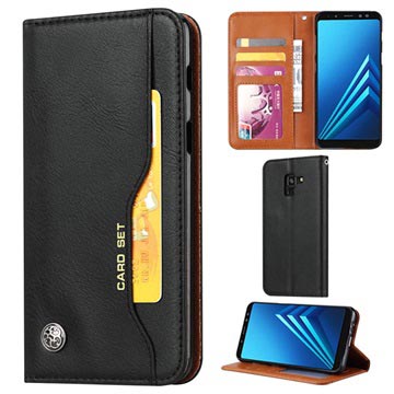 Etui z Serii Card Set do Samsung Galaxy A8 (2018) - Czarne