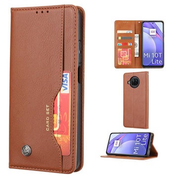 Xiaomi Mi 10T Lite 5G Etui-Portfel z Serii Card Set - Brąz