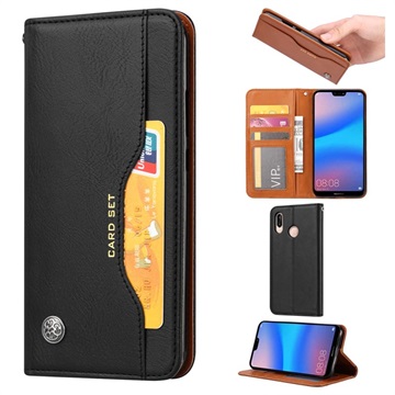 Huawei P30 Lite Etui-Portfel z serii Card Set - Czarne