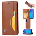 Etui z portfelem Card Set do Huawei P30 Pro - Brązowe