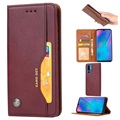 Etui z portfelem Card Set do Huawei P30 Pro - Bordowe