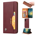 Huawei P30 Etui-Portfel z serii Card Set - Czerwone Wino