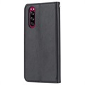 Sony Xperia 5 Etui-Portfel z Serii Card Set - Czarne