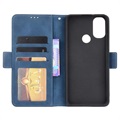 Motorola Moto E20 Etui-Portfel Seria Cardholder - Błękit