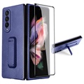 Etui z Zabezpieczeniem Ekranu do Samsung Galaxy Z Fold3 5G - Niebieskie