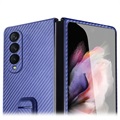 Etui z Zabezpieczeniem Ekranu do Samsung Galaxy Z Fold3 5G - Niebieskie