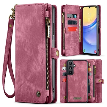 Samsung Galaxy A16 5G Wielofunkcyjny Pokrowiec-Portfel Caseme 008 2-w-1 - Czerwień