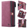 Samsung Galaxy S21 Ultra 5G Wielofunkcyjne Etui-Portfel Caseme 2-w-1 - Czerwone Wino