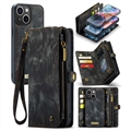 Wielofunkcyjne Etui z Portfelem 2-w-1 Caseme do iPhone 15 Plus - Czarne