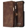 iPhone 7 Plus / iPhone 8 Plus - Etui-Portfel 2-w-1 Caseme - Brąz