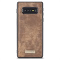 Samsung Galaxy S10 Wielofunkcyjne Etui z Portfelem 2-w-1 Caseme - Brąz