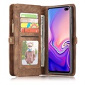 Samsung Galaxy S10 Wielofunkcyjne Etui z Portfelem 2-w-1 Caseme - Brąz