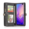 Wielofunkcyjne etui z portfelem CaseMe 2-w-1 do telefonu Samsung Galaxy S10+ - Szare