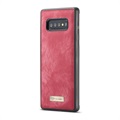 Wielofunkcyjne etui z portfelem Caseme 2-w-1 do telefonu Samsung Galaxy S10+ - Czerwone