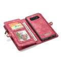 Wielofunkcyjne etui z portfelem Caseme 2-w-1 do telefonu Samsung Galaxy S10+ - Czerwone
