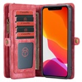 Wielofunkcyjne Etui z Portfelem 2-w-1 Caseme do iPhone 11 Pro Max - Czerwień