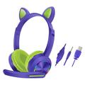 Przewodowe słuchawki nauszne Cat Ears AKZ-020 dla dzieci / zestaw słuchawkowy do gier z mikrofonem