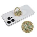 Uchwyt pierścieniowy na telefon komórkowy Rhinestone Telefon Kickstand Grip Obrót Uniwersalny wielokątowy metalowy tylny uchwyt na telefon