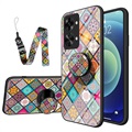 OnePlus Nord 2T Hybrydowe Etui Checkered Pattern - Kolorowa Mandala