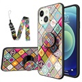 iPhone 14 Hybrydowe Etui Checkered Pattern - Kolorowa Mandala