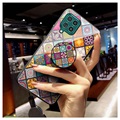 Samsung Galaxy A12 Hybrydowe Etui Checkered Pattern - Kolorowa Mandala