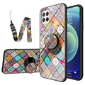 Samsung Galaxy A22 4G Hybrydowe Etui Checkered Pattern - Kolorowa Mandala