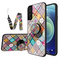 Samsung Galaxy S21 5G Hybrydowe Etui Checkered Pattern - Kolorowa Mandala