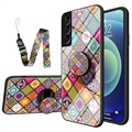 Samsung Galaxy S22 5G Hybrydowe Etui Checkered Pattern - Kolorowa Mandala