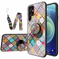 Samsung Galaxy S22 Ultra 5G Hybrydowe Etui Checkered Pattern - Kolorowa Mandala