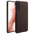 Samsung Galaxy S23 5G Etui z Plastikowy Tkanina Powlekana - Brąz