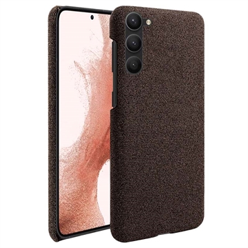 Samsung Galaxy S23 5G Etui z Plastikowy Tkanina Powlekana - Brąz